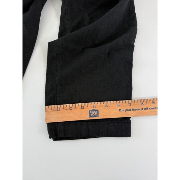 Old Navy Women's Linen Rayon Blend Pull On Crop Pants Black Size L Large - Picture 10 of 11